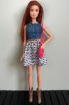 Mattel - Barbie - Barbie Fashionista - Jean Shirt and Black and White Skirt - Doll